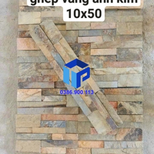 đá ghép vàng ánh kim 10x50