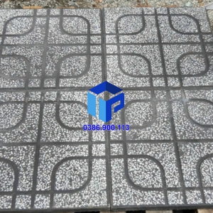 Gạch Vỉa Hè 40x40 Terrazzo Mắt Phụng Xám