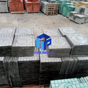 Gạch Vỉa Hè 40x40 Terrazzo Mặt Trăng Xám