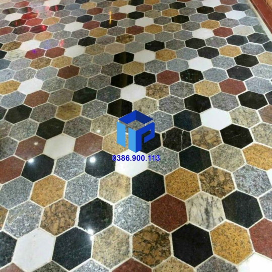 ĐÁ GRANITE LỤC GIÁC ĐỦ MÀU LÁT SÂN