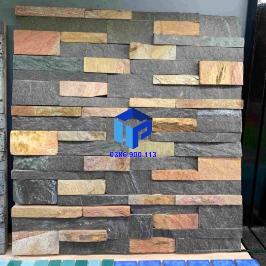 ĐÁ GHÉP XANH VÀNG ỐP TƯỜNG TRANG TRÍ