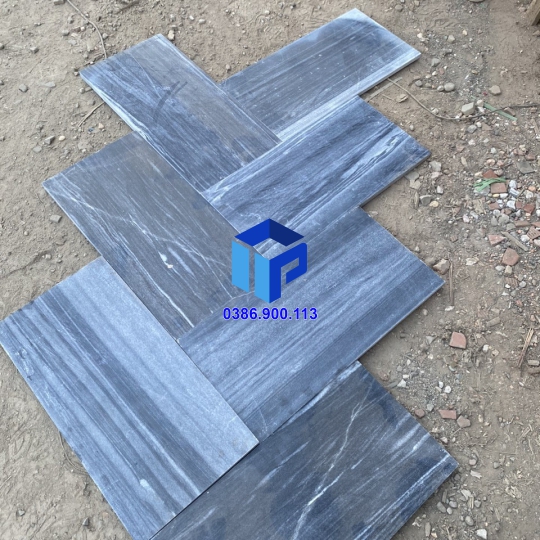 Đá sọc dưa đen vân lát hồ bơi 3060