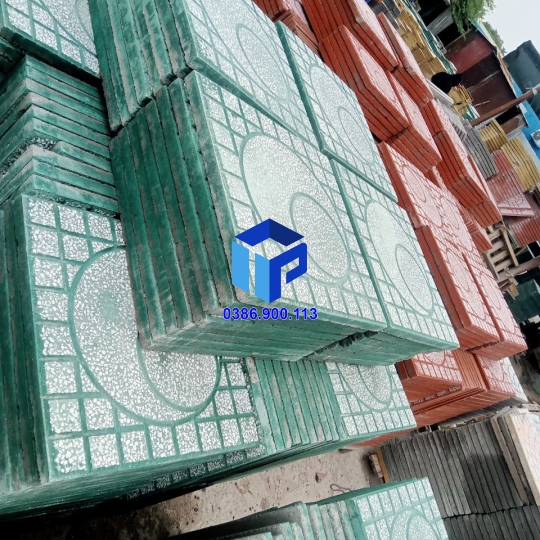 Gạch Lát Vỉa Hè 40x40  Mắt trăng xanh