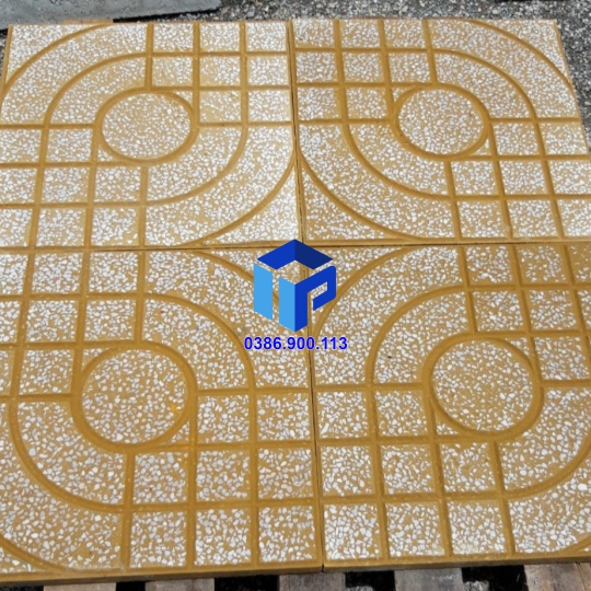 Gạch Vỉa Hè 40x40 Terrazzo Mắt Nai Vàng