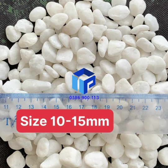 sỏi trắng quay tròn tự nhiên 