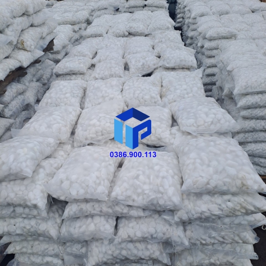 sỏi trắng quay tròn tự nhiên 