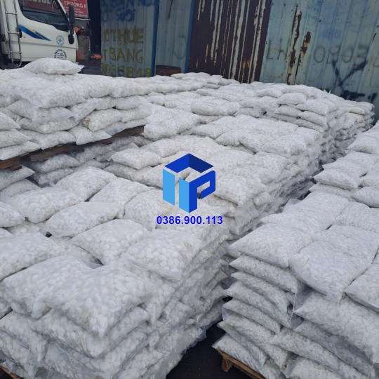 sỏi trắng quay tròn tự nhiên 
